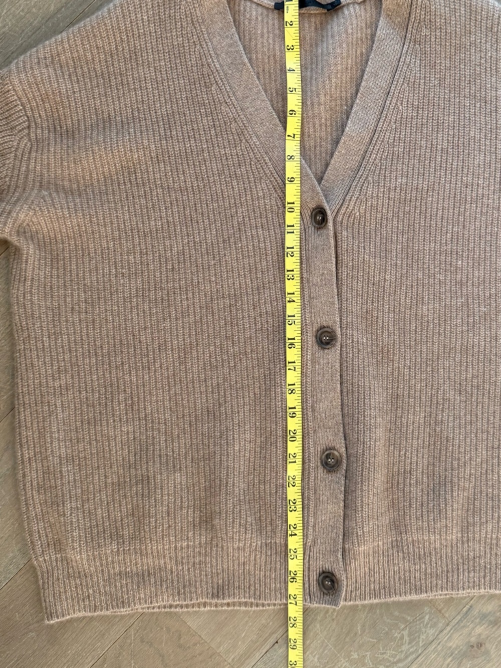 Jenni Kayne Cocoon Cashmere Cardigan M Taupe Color - Picture 8 of 11